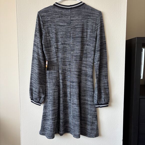 Bebop Navy Heathered Knit Long Sleeve Dress - Size Medium - NWT - Picture 2 of 7